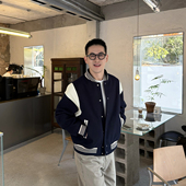 韩系街头风棒球服男早春新款 Nick Tian 休闲拼色简约宽松夹克外套