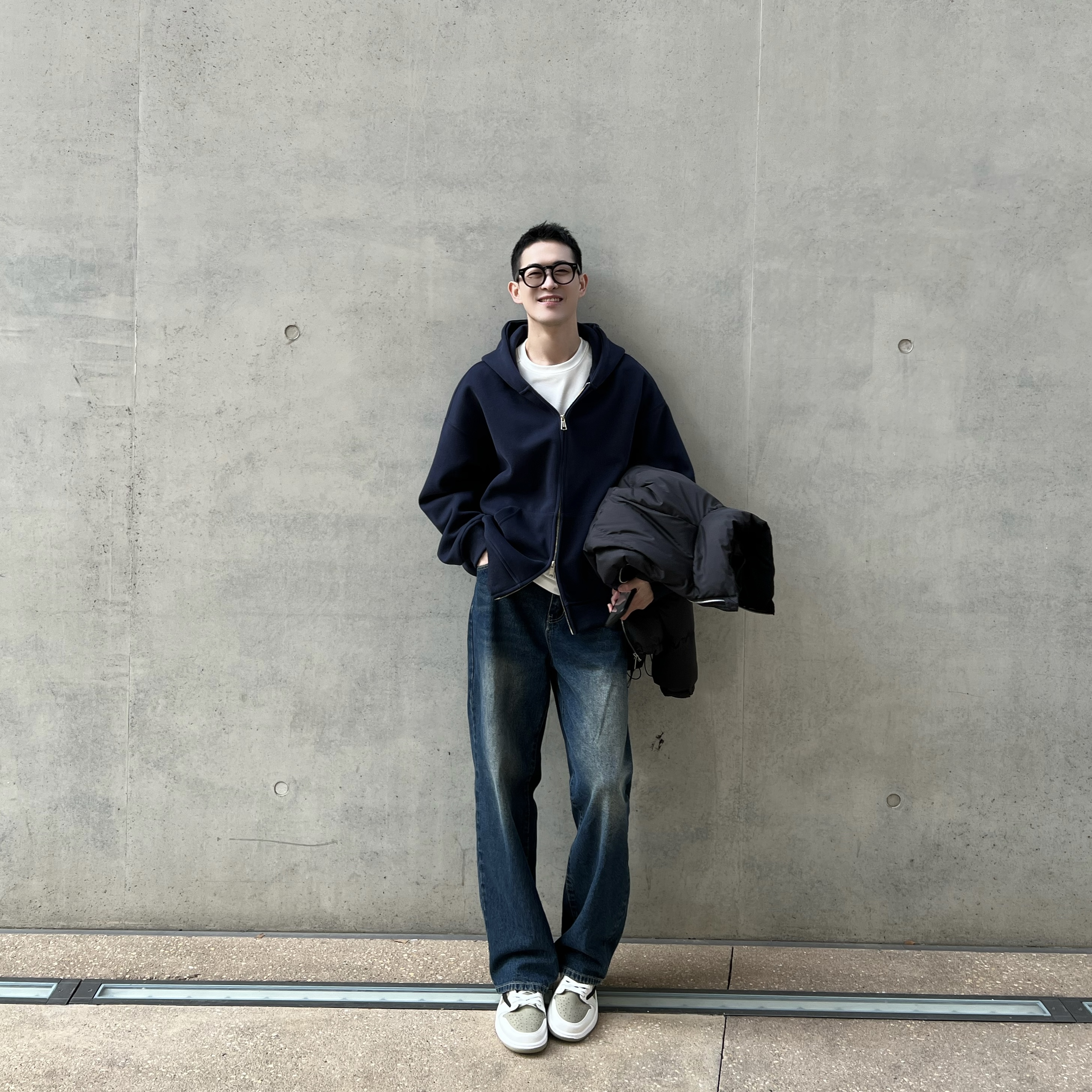 nicktian美式复古连帽卫衣开衫