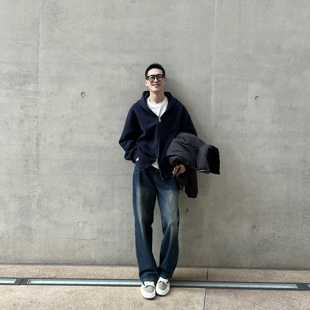 连帽拉链宽松休闲开衫 nick 复古潮牌卫衣外套男春秋冬款 美式 tian