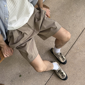 Tian 新款 卡其色薄柔软西裤 Nick 短裤 男夏季 美式 休闲宽松直筒百搭