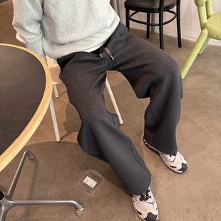 宽松卫裤 松紧腰带弯刀裤 运动裤 长裤 韩宽松休闲 Nick 秋冬新款 Tian