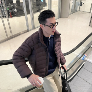 新款 Nick 冬季 保暖休闲风白鸭绒排骨羽绒服男士 立领轻薄外套 Tian