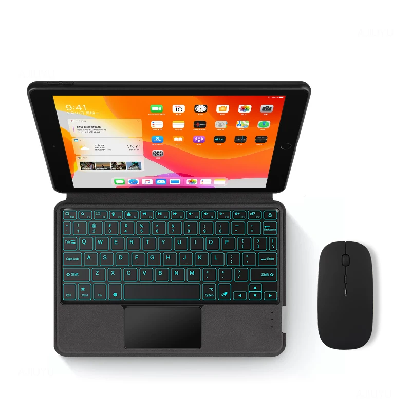 Подходит для iPad Air2 9.7 дюймов клавиатура чехол 2014 Apple планшет A1566/A1567 цветная подсветка iPadAir2 интегрированное Bluetooth умный магнитный контроль клавиатура