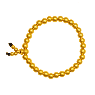 古法黄金手串999足金转运珠手链男女款佛珠大号纯金实心串珠念珠