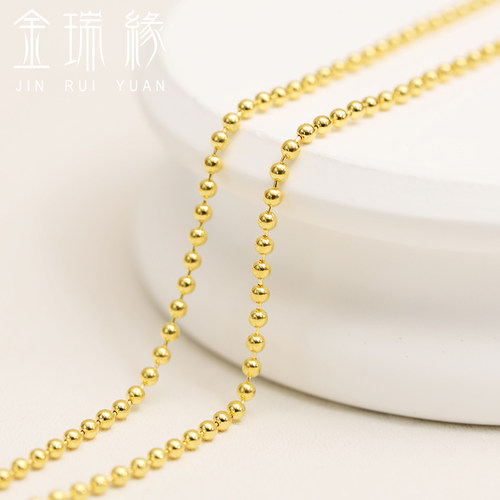 金瑞缘情侣佛珠项链小圆珠珠链