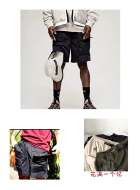 Acg大口袋机能工装户外短裤防风男女新款夏立体剪裁速干梭织运动