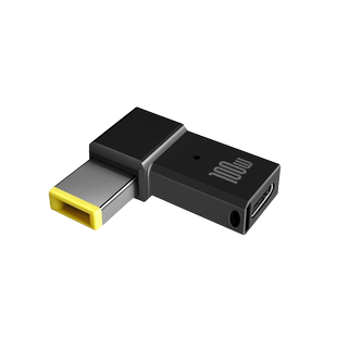 适用于拯救者笔记本方口转接头Typec充电器转换线方形电源DC快充100W电脑PD诱骗X1带针USB-C小新方头母接口