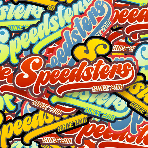 极速拍档SPEEDSTERS 复古英文LOGO 创意汽车个性装饰贴纸