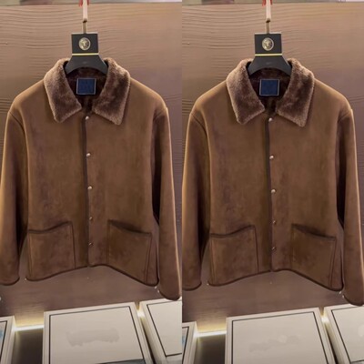 【C36130】【景】2025秋冬款时尚百搭男款老钱风夹克休闲翻领外套