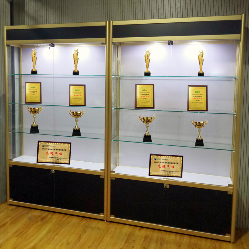 玻璃奖牌礼品展示柜陈列柜展示架