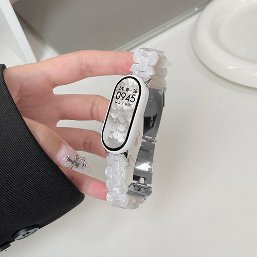 云顶适用小米手环碎花款树脂表带