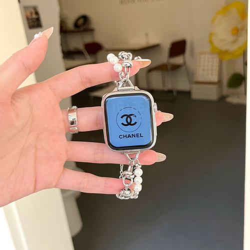 云顶适用苹果iwatch珍珠链女表带