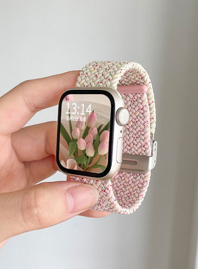 适用OPPO watch4pro手表X2mini表带oppowatchX/X2尼龙编织腕带3pro智能3/2/1代拼色卡扣男女替换带云顶创想