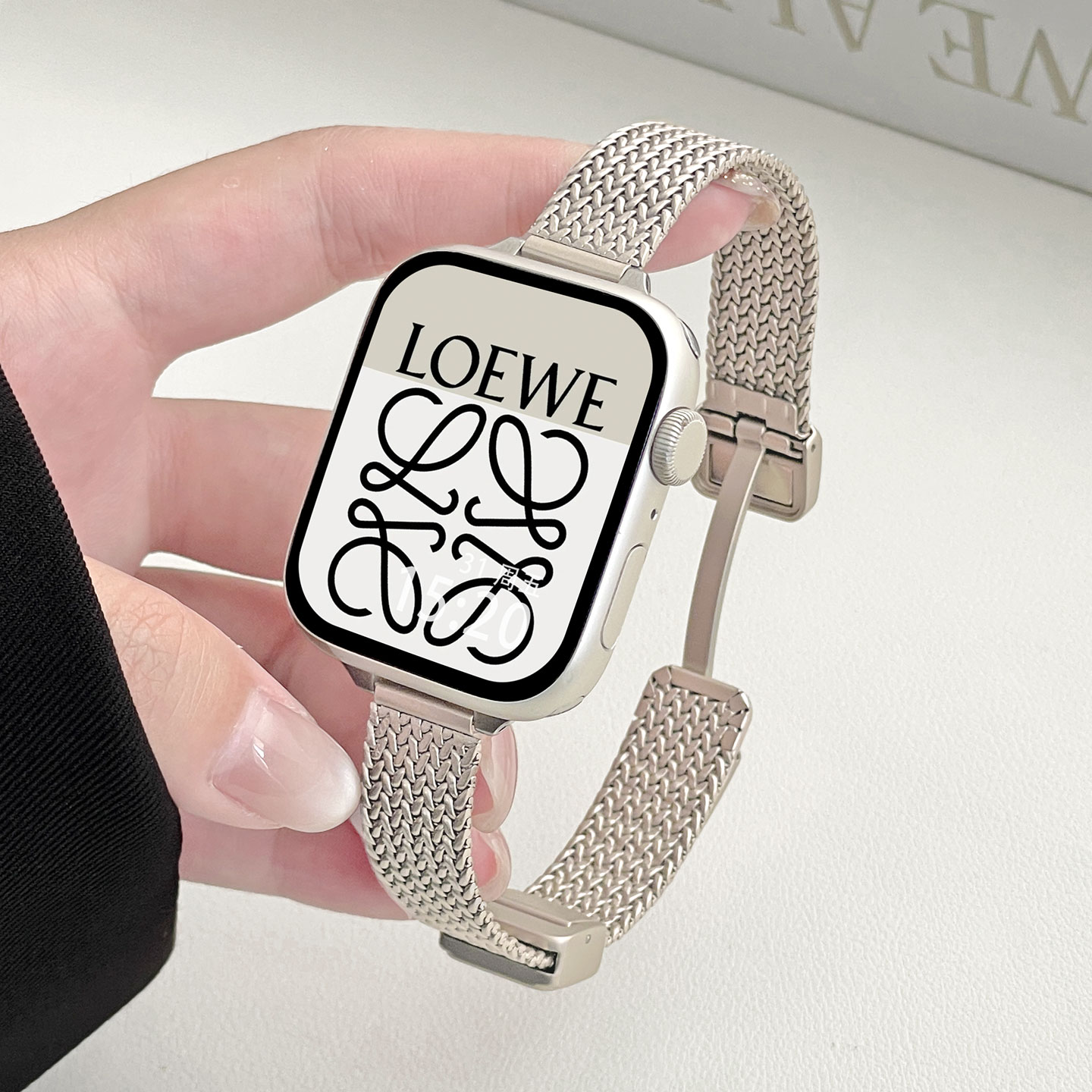 云顶适用iwatch麦穗磁吸扣表带