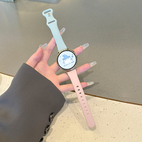 云顶适用华为gt撞色液态硅胶表带