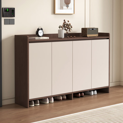 实木鞋柜家用门口入户玄关柜可定制大容量收纳柜靠墙一体储物鞋架