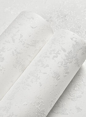 米白色壁纸 现代简约3d硅藻泥纯色素色淡绿色非自粘无纺布墙纸