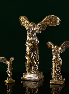 欧式胜利女神人物像雕塑树脂工艺品家居装饰摆件样板房书房摆件