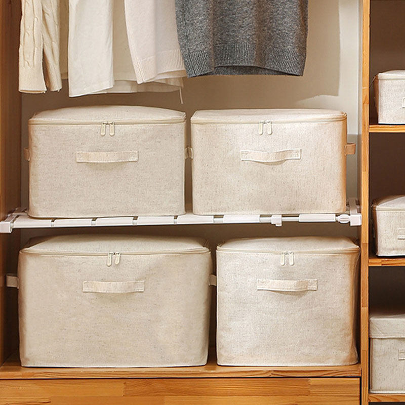 棉麻被子收纳袋布艺大容量棉被防尘袋家用防水防潮装衣服收纳袋子