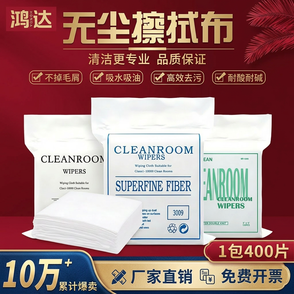 防静电无尘布超细纤维屏幕仪器镜头uv工业擦拭布清洁布除尘布9寸