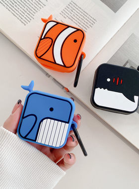 卡通鲸鱼小丑鱼适用三星Galaxy Buds2 pro耳机壳个性创意Buds2硅胶软壳萌系黑色鲨鱼无线蓝牙耳机防摔保护套