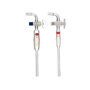 玻璃活塞加料阀四氟放料阀旋转瓶四通瓶加料管活塞阀加料19#24# 四氟高硼硅玻璃旋转蒸发仪配件