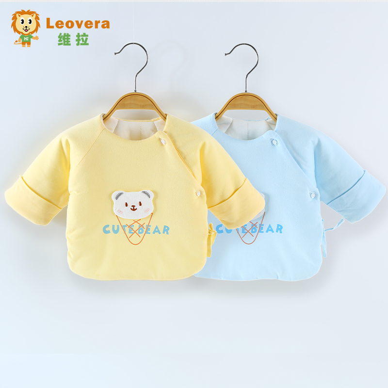 宝宝半背棉衣秋冬男女纯棉系带