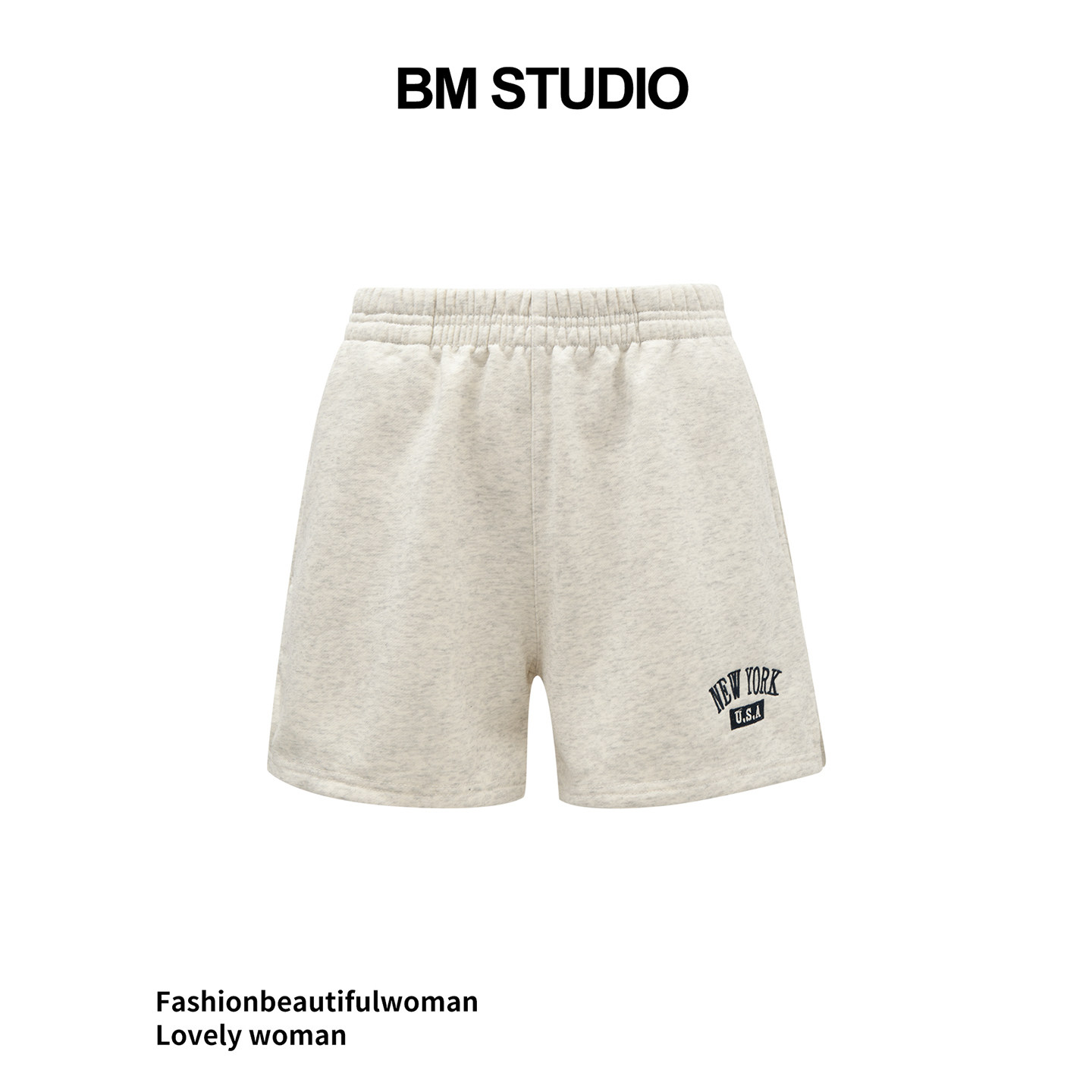 Brandygirl新款美式bm短裤字母刺绣宽松显瘦百搭五分运动休闲热裤,女装/女士精品,短裤,淘宝优惠券,粉丝福利购,淘宝优惠卷