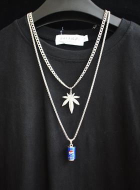 可乐罐DIY男士佩戴脖子挂链装饰潮酷嘻哈吊坠潮男嘻哈链子男士ins