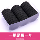 简约头绳女皮套橡皮筋女扎头高弹力耐用扎头发发绳黑色头饰粗发圈