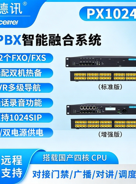IP程控电话交换机PX1024D对讲网关SIP网络程控交换机网络IAD