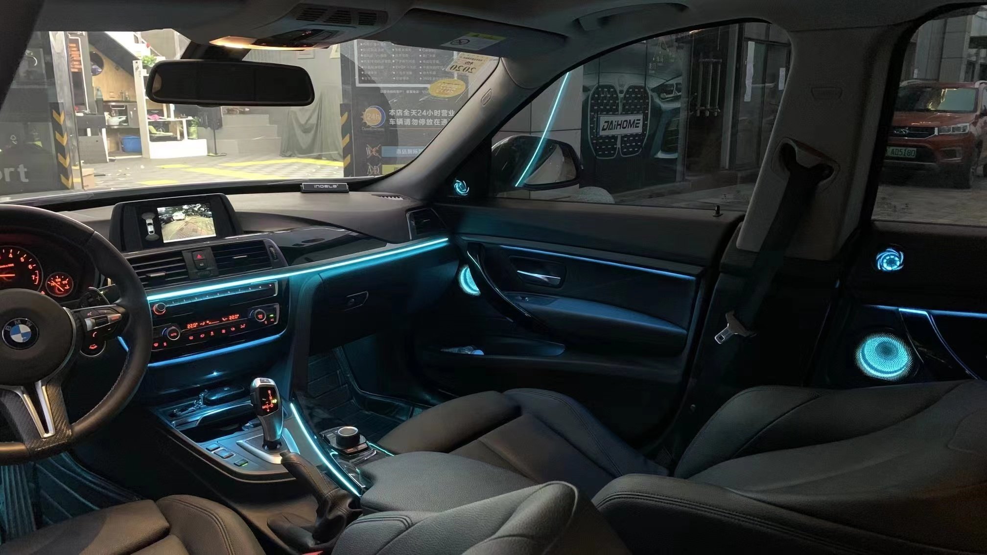 适用宝马3系f35f30a柱高音喇叭中置盖板中音原厂改装加装升级音响