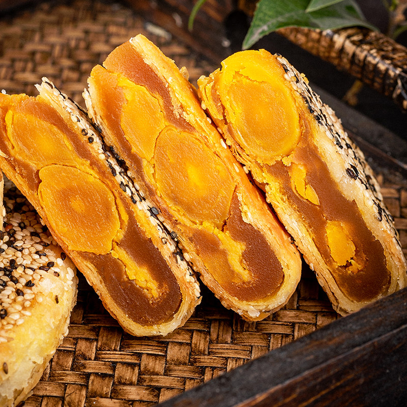 温州特产手工多口味板栗紫薯大月饼