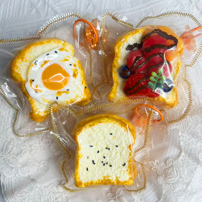 仿真吐司面包片慢回弹解压捏捏乐