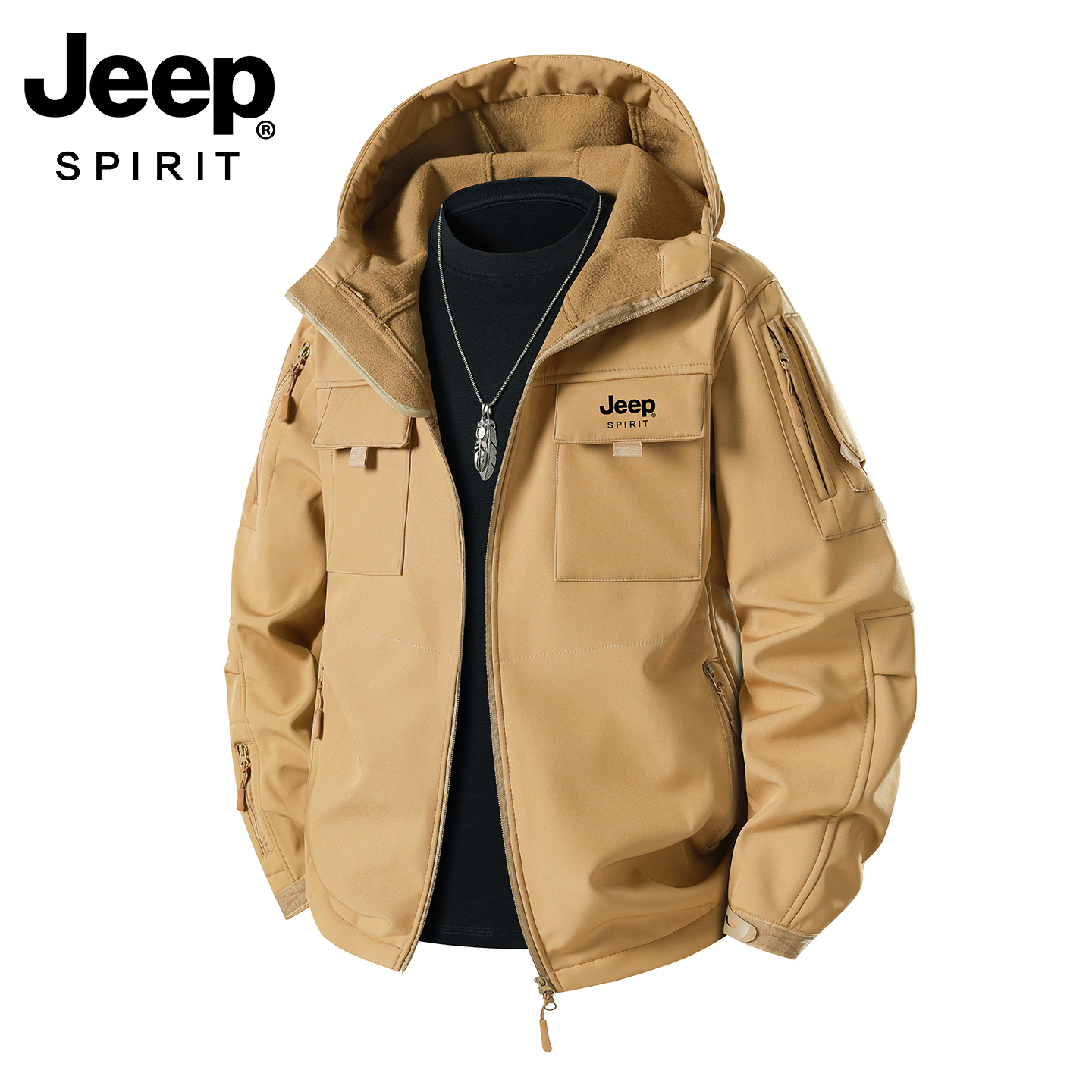 Jeep吉普户外加绒风衣男女款外套