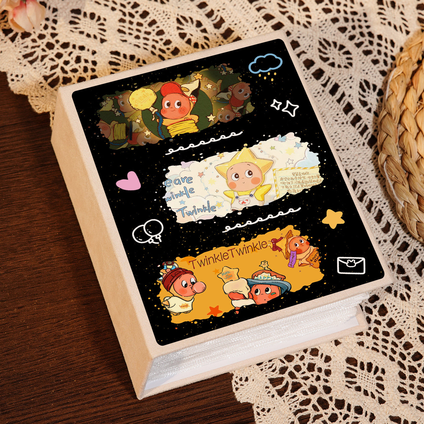 卡通小星星大容量插页相册