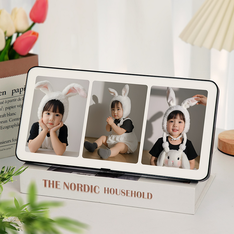 高级感闲约婚纱照宝宝定制相框