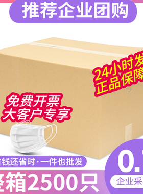 秋冬防尘白色一次性批发整箱口罩2000只透气保暖男女通用