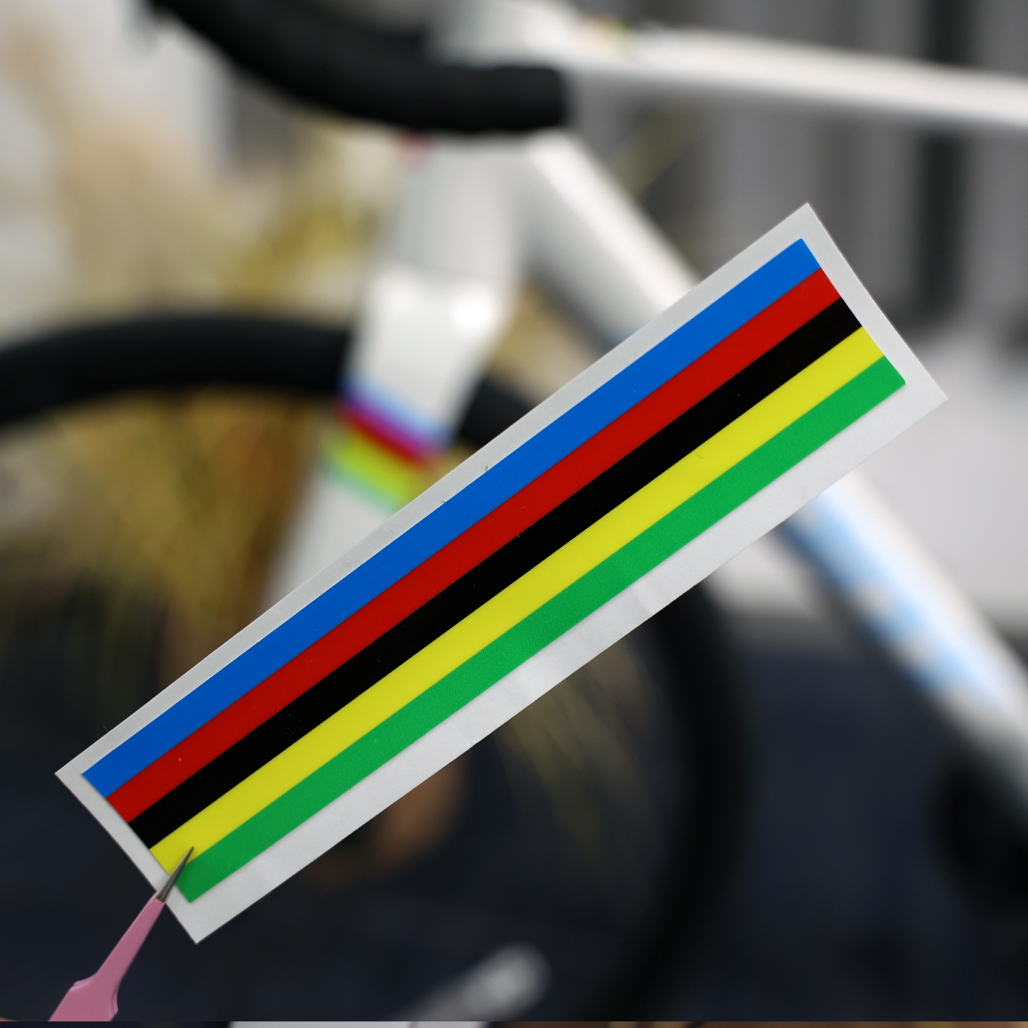 波加查公路自行车前后叉彩虹贴纸