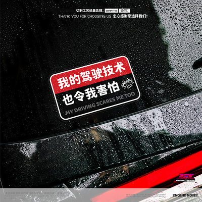 我的驾驶技术也令我害怕搞笑车贴