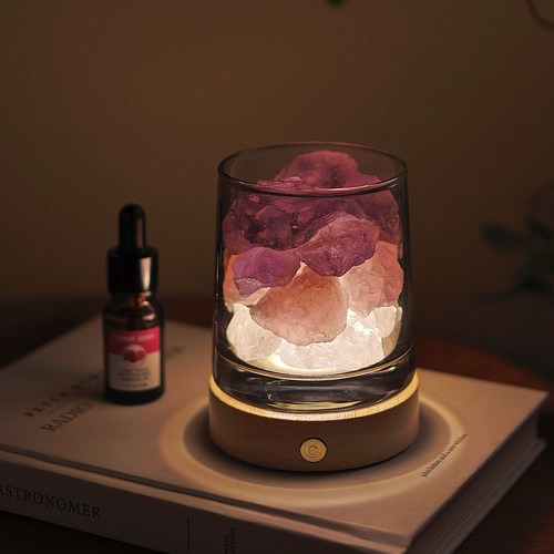 无火香薰扩香石水晶家用精油卧室内香氛小夜灯生日礼物情人节新年