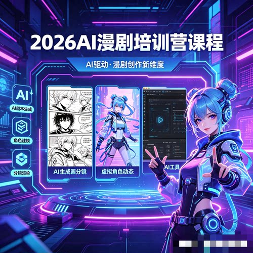2026AI漫剧培训豆包+即梦+Vidu+海螺全工具教学入门到分镜设计
