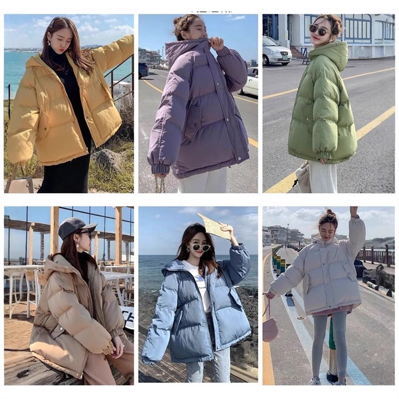 羽绒棉服女短款韩版宽松棉衣冬季加厚学生外套小个子棉袄面包服潮