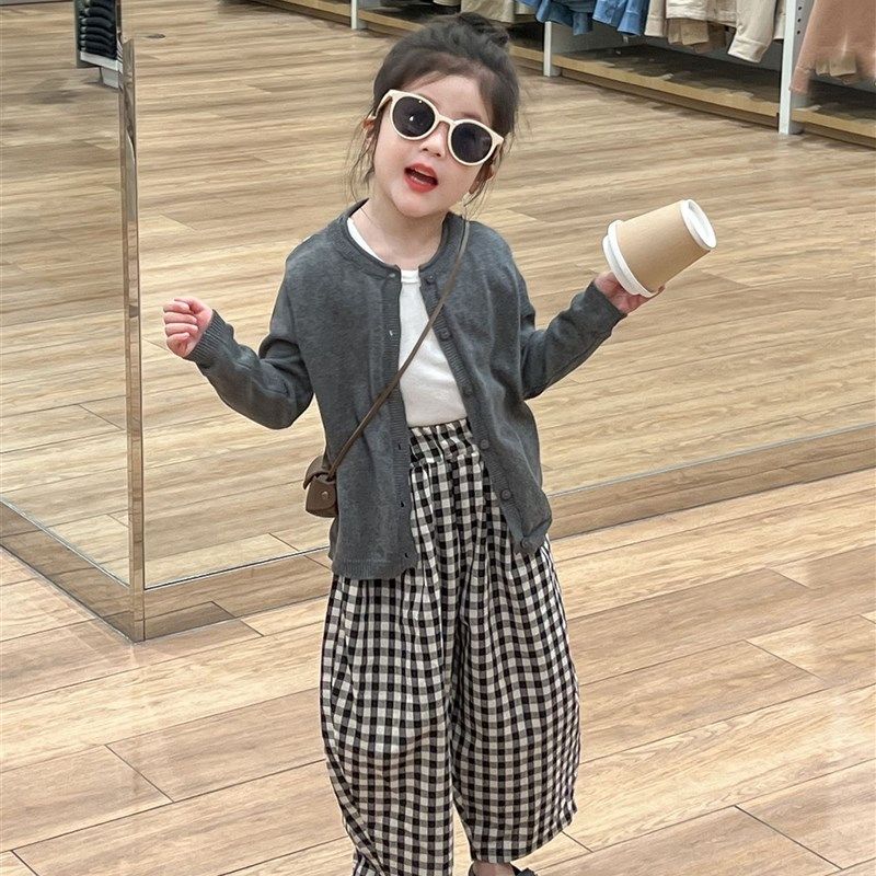 2024秋季新款 韩版童装 女童时髦纯色棉纱细针织毛衣开衫毛线外套,童装/婴儿装/亲子装,毛衣/针织衫,淘宝优惠券,粉丝福利购,淘宝优惠卷