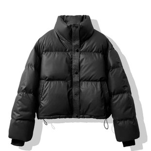 免洗新款PU皮棉服女短款2024新款宽松加厚面包服小个子棉袄外套潮