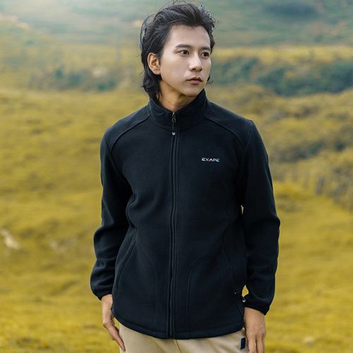 摇粒绒外套女秋冬季双面绒户外抓绒衣冲锋衣内胆立领拉链开衫上衣