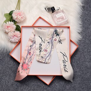 仿真丝 丝巾定制来图来样定做 LOGO印花丝巾方巾发带飘带工厂定做