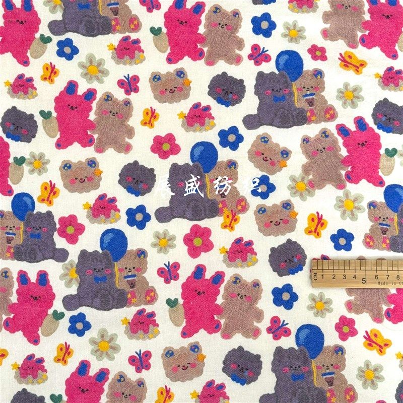 全棉磨毛数码印花面料纯棉ins风可爱卡通布料绒布 童装睡衣家居服,居家布艺,海绵垫/布料/面料/手工diy,淘宝优惠券,粉丝福利购,淘宝优惠卷
