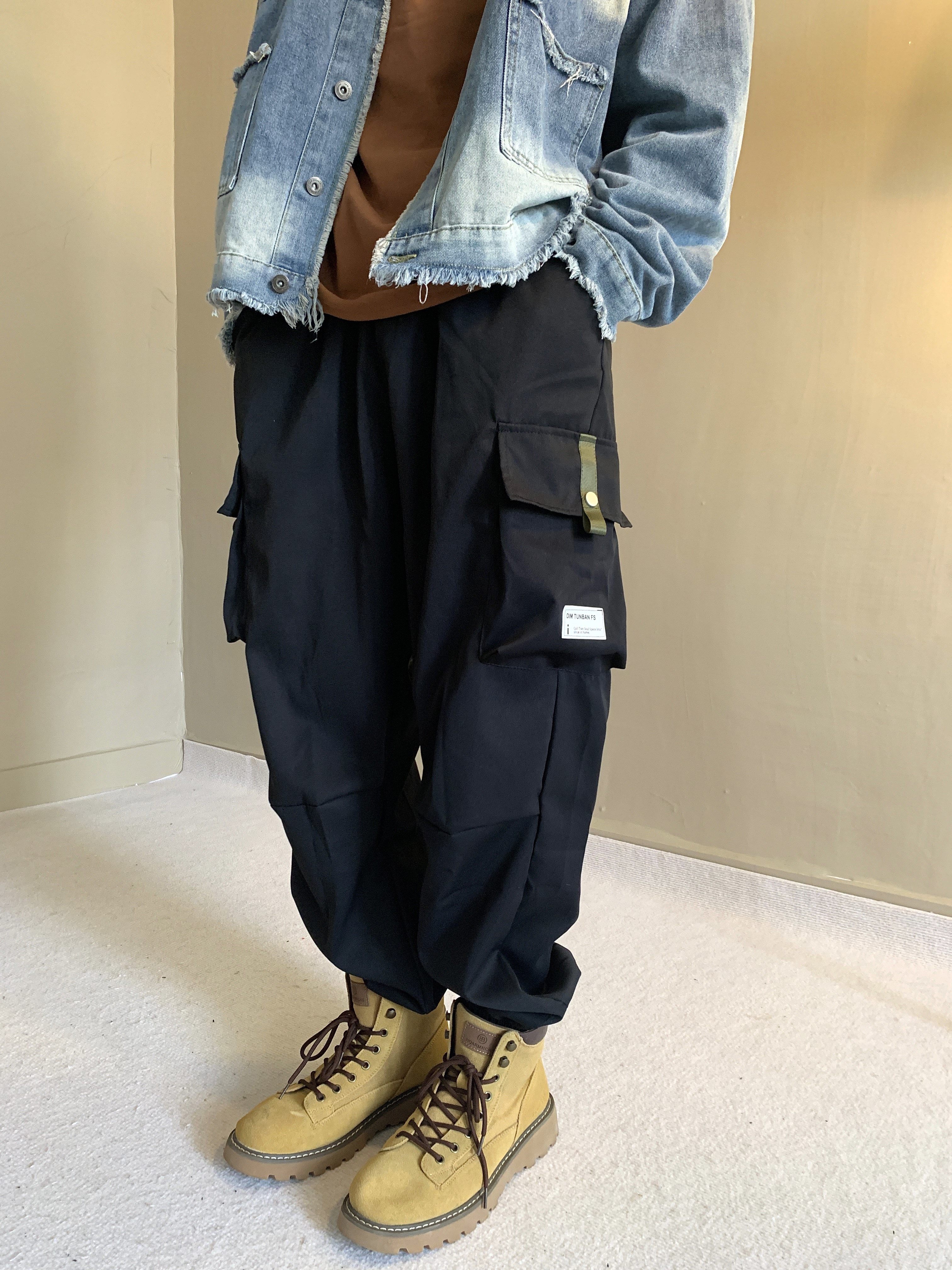 美式复古春秋工装裤宽松长裤