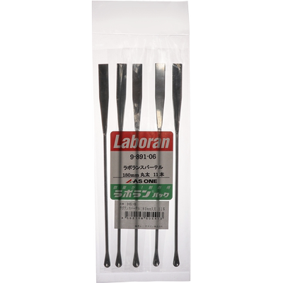 不锈钢微量药勺 双头 一勺一铲取样铲药刮园细/园粗/平柄长180/210mm化学实验室用品